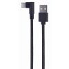 USB Cables | USB 2.0 To USB C 90º Cable 0.2 m Black Cables Black