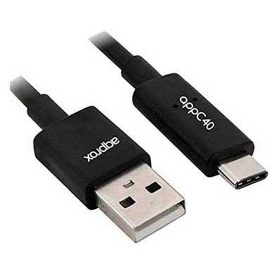 USB Cables | USB 2.0 To USB C Cable 1 m Black Cables Black