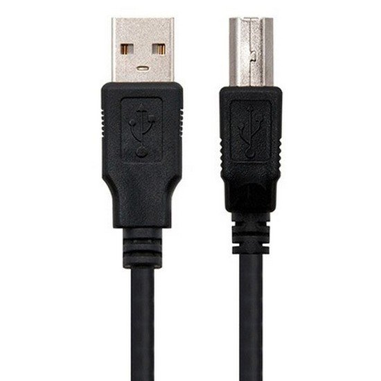 USB Cables | USB A 2.0 Male To USB B 2.0 Male 1.8 m USB Cable Black Cables Black