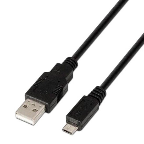 USB Cables | USB A Male To Micro USB B 2.0 Male 1.8 m USB Cable Black Cables Black