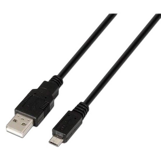 USB Cables | USB A Male To Micro USB B 2.0 Male 3 m USB Cable Black Cables Black