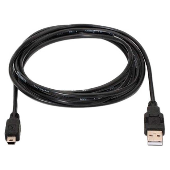 USB Cables | USB A Male To Mini USB B 2.0 Male 1 m USB Cable Black Cables Black