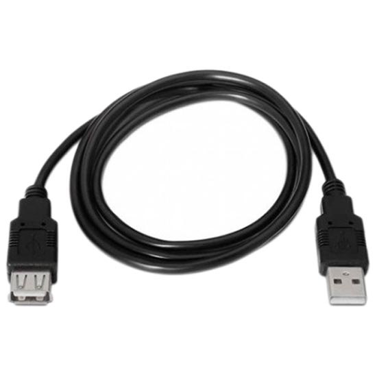 USB Cables | USB A Male To USB A 2.0 Female Extender 1 m USB Cable Black Cables Black