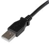 USB Cables | USB To Left Angle B Cable M/M 3 m 2.0 A Black Cables Black