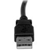 USB Cables | USB To Left Angle B Cable M/M 3 m 2.0 A Black Cables Black