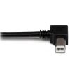 USB Cables | USB To Left Angle B Cable M/M 3 m 2.0 A Black Cables Black