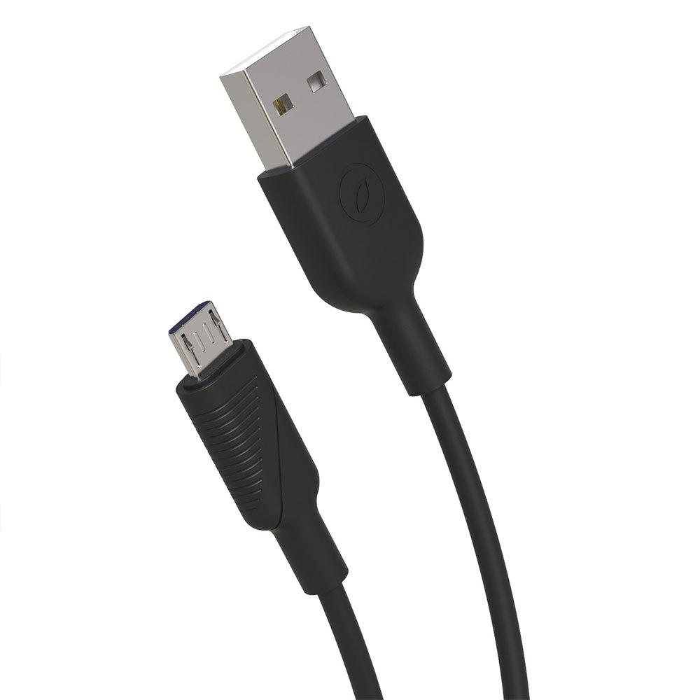 USB Cables | USB to Micro USB 2.4A 20 cm Cable Black Cables Black