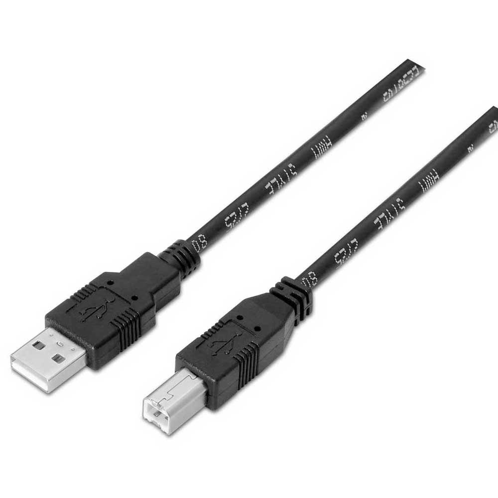 USB Cables | USB-B 2.0 To USB-A 2.0 M/M 1 m Black Cables Black