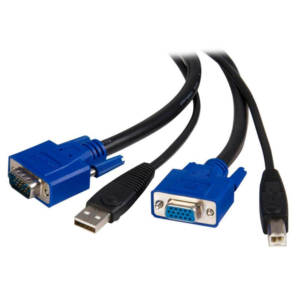 USB Cables | 2 In 1 USB KVM Cable 1.8m Black Cables Black