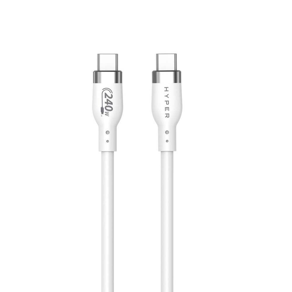 USB Cables | 2 m Silicone 240W USB-C cable White Cables USB Cables