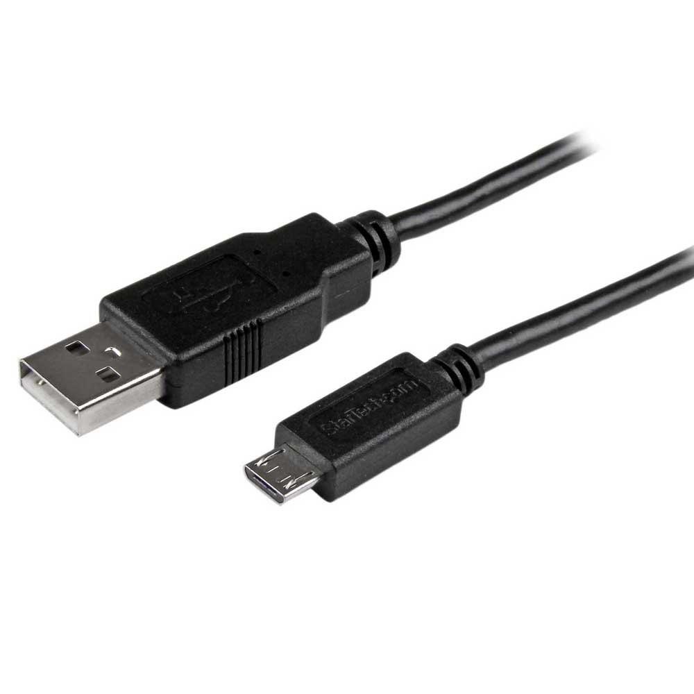 USB Cables | Slim Micro B To USB A 50 cm USB Cable Black Cables Black