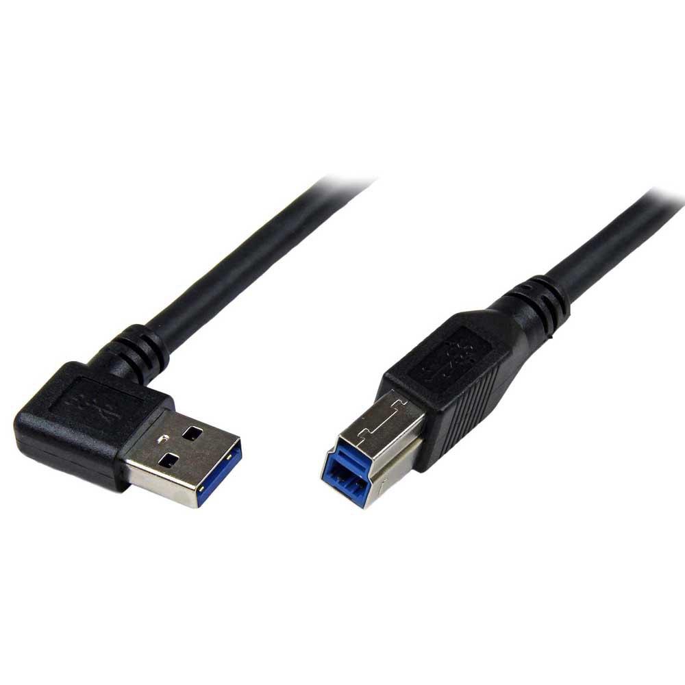 USB Cables | USB 3 Cable Right Angle A To B 1 m Black Cables Black