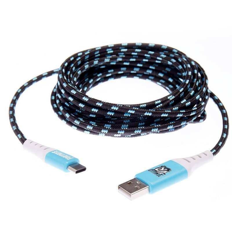 USB Cables | Fortnite USB-C Cable Black / Blue Cables Black