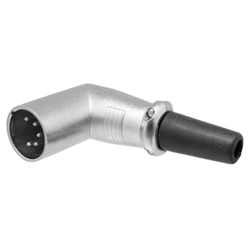 Audio and Video | 5 Pin Angled 186 XLR Connector Silver Audio & Video Audio & Video