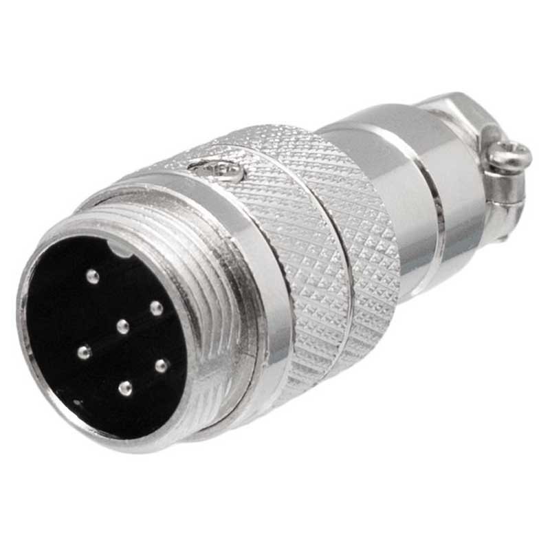 Audio and Video | Microphone 6 Pin 1548 GX16 Connector Silver Audio & Video Audio & Video